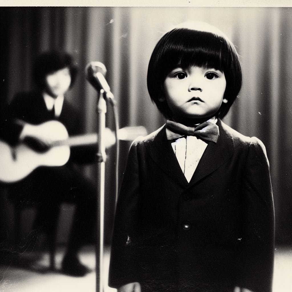 Retrato atmosférico de Condorito, cantante popular de Megadonia